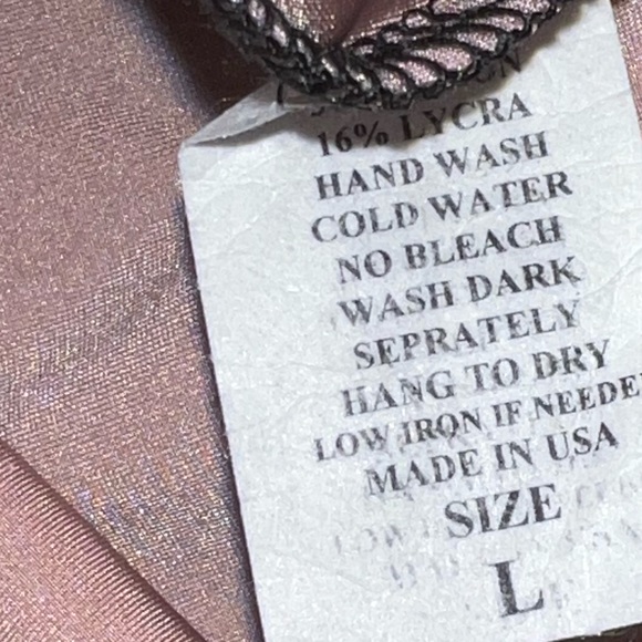 NEW pink Black Swim Top Skirt sparkly rashguard undercover waterwear set L large - Picture 9 of 10